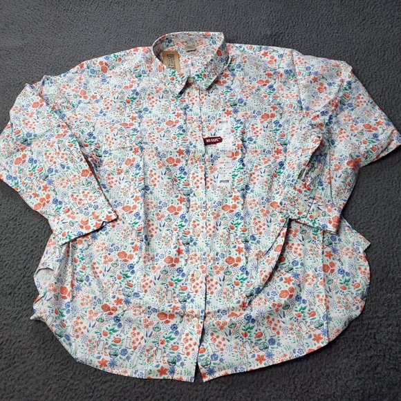 NEW $64.50 Duluth Wrinklefighter Gardener Button Shirt Womens Plus Size 1X - Picture 3 of 7